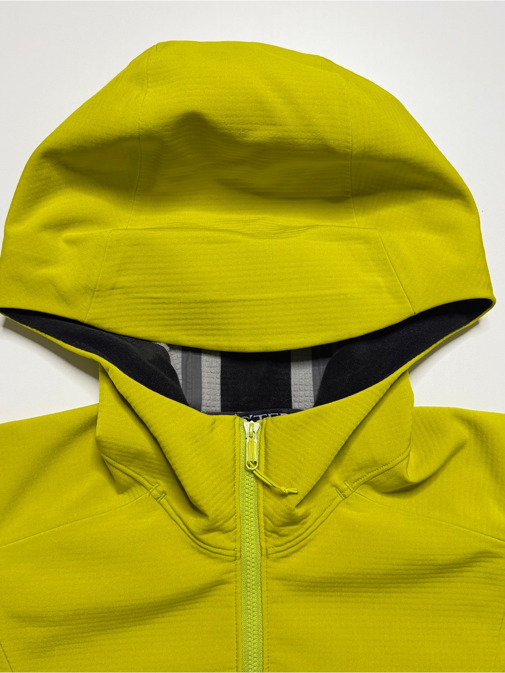 Arcteryx Acto MX Softshell Full Zip Hooded Jacket Womens Large Volt Lime Green - Picture 5 of 13